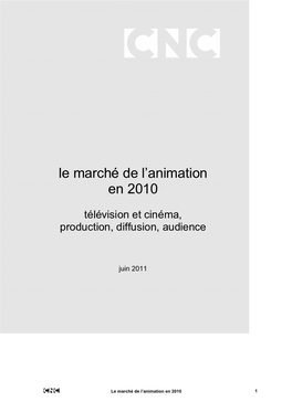 Le Marché De L'animation En 2010