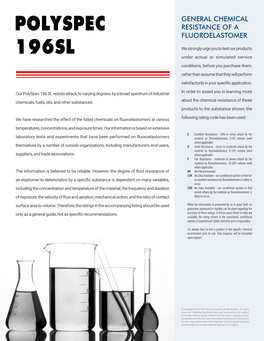 Polyspec 196SL Chemical Resistance Guide