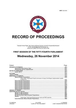 Final Report, Implementation Update, October 2014