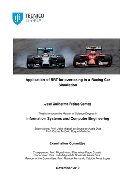 Application of RRT for Overtaking in a Racing Car Simulation