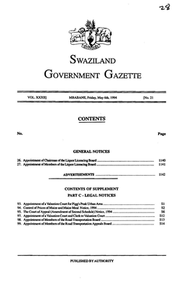 Government Gazette