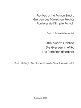 The African Frontiers Die Grenzen in Afrika Les Frontières Africaines