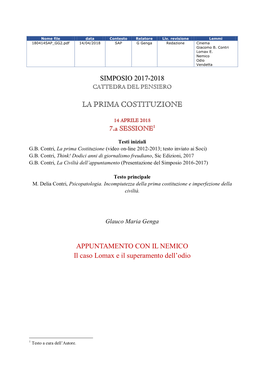 Appuntamento Con Il Nemico. Il Caso Lomax