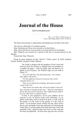 Journal of the House