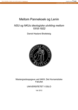 Mellom Pannekoek Og Lenin