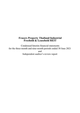 Frasers Property Thailand Industrial Freehold & Leasehold REIT (FTREIT)