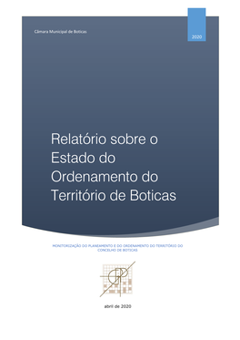 Relatório Sobre O Estado Do Ordenamento Do Território De Boticas