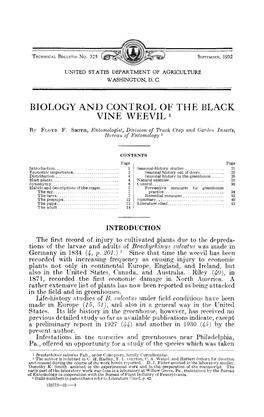 Biology and Control of the Black Vine Weevil '