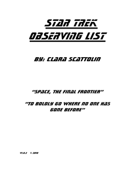 Star Trek Observing List