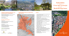 Baden-Baden Great Spas of Europe World Heritage Status