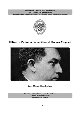 El Nuevo Periodismo De Manuel Chaves Nogales