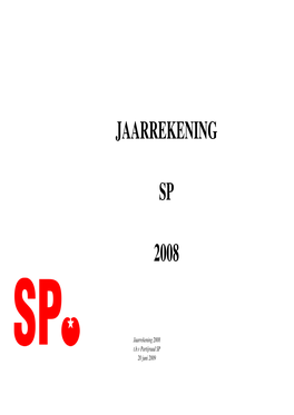 Jaarrekening Sp 2008