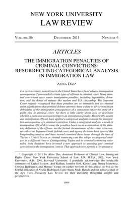 Resurrecting Categorical Analysis in Immigration Law