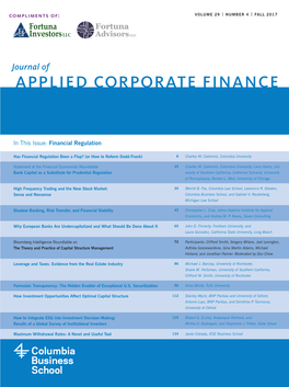 Applied Corporate Finance