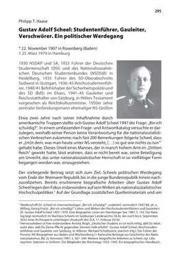 Gustav Adolf Scheel: Studentenführer, Gauleiter, Verschwörer