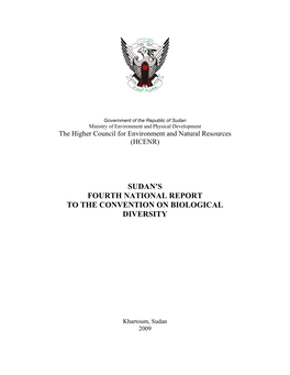 Sudan's Fourth National Report to the Convention on Biological Diversity