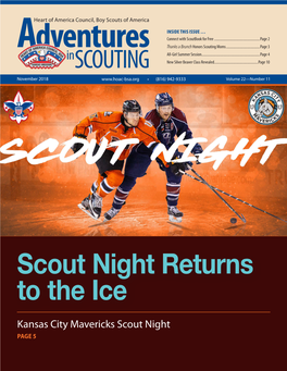 Scout Night Returns to the Ice Kansas City Mavericks Scout Night PAGE 5 COUNCIL CALENDAR