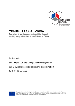 TRANS-URBAN-EU-CHINA Deliverable