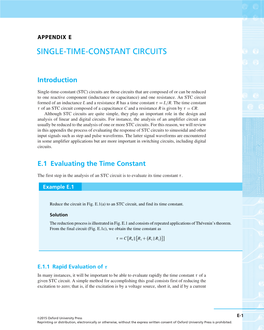 Single-Time-Constant Circuits