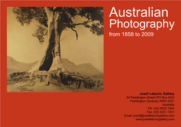 Australian Photography from 1858 to 2009
