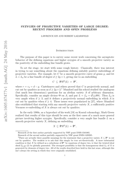 Syzygies of Projective Varieties of Large Degree: Recent Progress and Open Problems