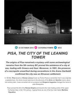 Pisa, the City of the Leaning Tower