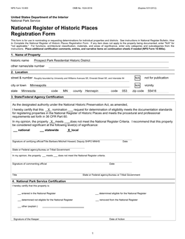 Residential Historic District Registration 2014