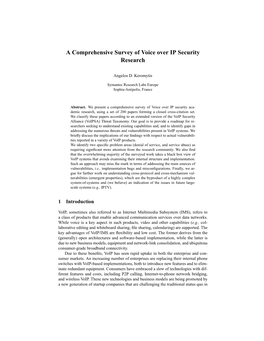 A Comprehensive Survey of Voice Over IP Security Research