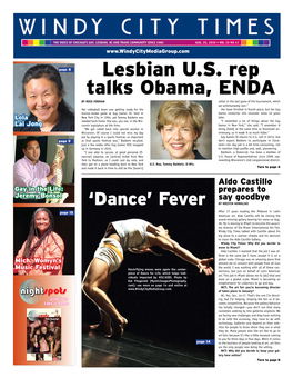 Lesbian U.S. Rep Talks Obama, ENDA