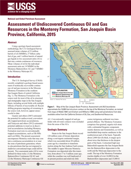 Assessment of Undiscovered Continuous Oil and Gas Resources in the Monterey Formation, San Joaquin Basin Province, California, 2015