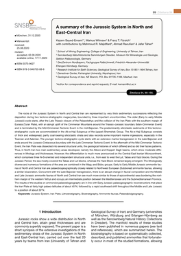 A Summary of the Jurassic System in North and East-Central Iran N München, 31.12.2020