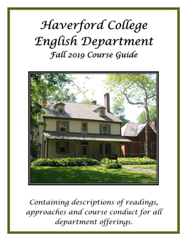 Haverford College English Department Fall 2019 Course Guide
