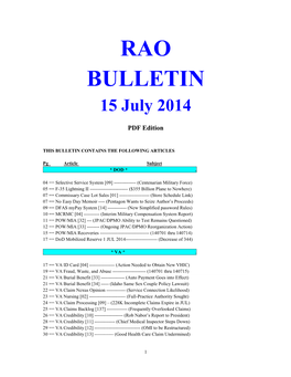 Bulletin 140715 (PDF Edition)