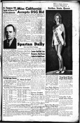 Spartan Dal San Jose State College - Iolume Xxxyll San Jose, California, Friday, June 17, 1949 No.J.57 DR