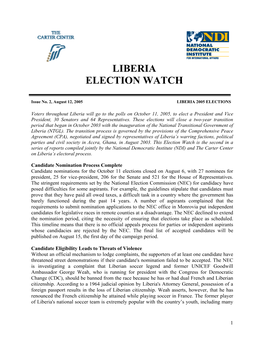 Liberia Election Watch