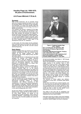 Handley Page Ltd. 1909-1970 60 Years of Achievement