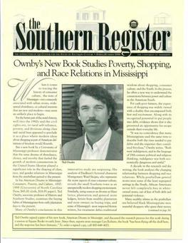 Ownby's New Book Studies Poverty, Shopping, and Race Relations In