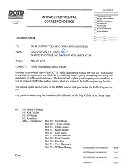 Traffic Engineering Manual Revised 04/2015