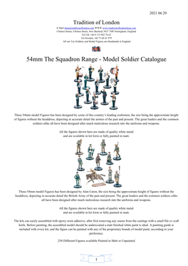 54Mm the Squadron Range - Model Soldier Catalogue