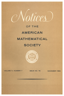 November 1964 Table of Contents