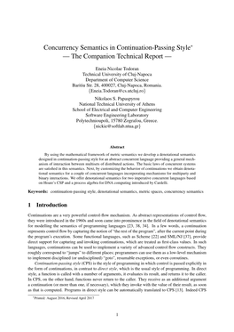 Concurrency Semantics in Continuation-Passing Style — The