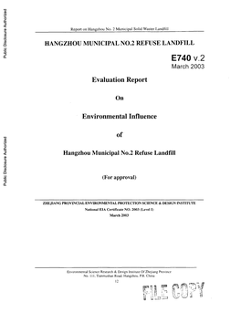 1.2 Environmental Impact Assessment