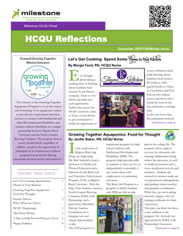 HCQU Reflections December 2018 Fall/Winter Issue