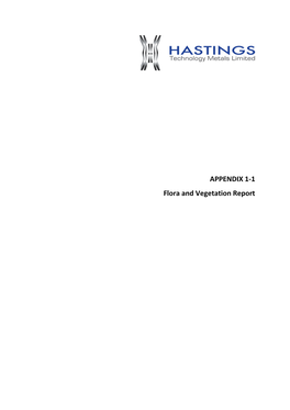 APPENDIX 1-1 Flora and Vegetation Report