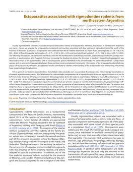 Ectoparasites Associated with Sigmodontine Rodents from Northeastern Argentina