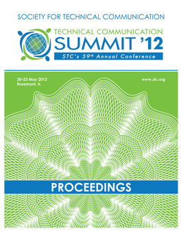 Society for Technical Communication 2012 Summit Proceedings