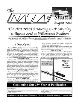 August 2018 NASFA Shuttle