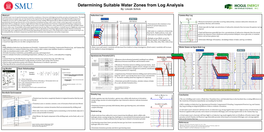 Determining Suitable Water Zones from Log Analysis By: Lincoln Schick