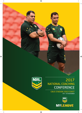 Conference Cbus Stadium, Gold Coast 4Th - 5Th November 2017 National Coaching Conference