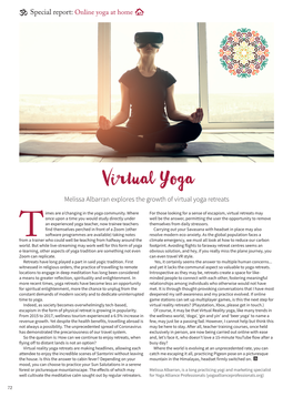 Virtual Yoga Melissa Albarran Explores the Growth of Virtual Yoga Retreats